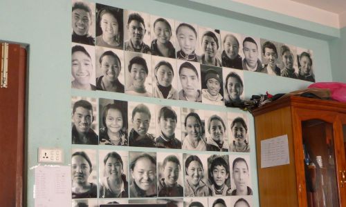 Graduates of the Dolpo Hostel in Kathmandu, Nepal. Alpin Technik Leipzig pays the whole rent for 1 year. Founded in 2008, the Hostel enables children from poor regions to visit school in Khatmandu.
